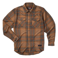 Troll Co. Men's TC1414 Jackson Flannel - Brown/Orange/Blue Medium Regular