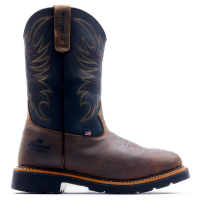 Thorogood  814-4330 Work Western Square Toe Wellington - Black/Crazyhorse 15 EE