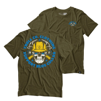 Troll Co. Mens TC1779 Support Blue Collar Construction Tee - Military Green 2X-Large Regular