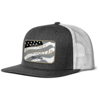Troll Co. Mens TC1669 Barricade Snapback Hat - Charcoal/White/RWB One Size Fits All