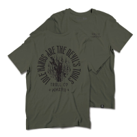 Troll Co. Mens TC1622 Devil's Hand Tee - Military Green Medium Regular