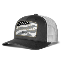 Troll Co. Mens TC1668 Fortify Curved Brim Meshback Hat - Charcoal/White/RWB One Size Fits All