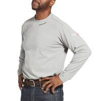 Ariat Mens 10033209 Flame-Resistant Base Layer T-Shirt - Silver Fox Large Regular