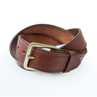 Jack Rivet Mens JR2013 Stamper Belt - Bright Brass - Chestnut 44W