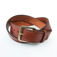 Jack Rivet Mens JR2013 Stamper Belt - Bright Brass - Medium Brown 38W