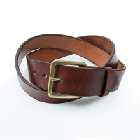 Jack Rivet Mens JR2010 Utah Belt - Bright Brass - Chestnut 42W