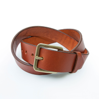 Jack Rivet Mens JR2010 Utah Belt - Bright Brass - Medium Brown 36W