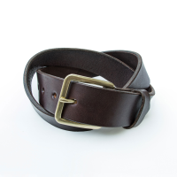 Jack Rivet Mens JR2010 Utah Belt - Bright Brass - Dark Brown 34W