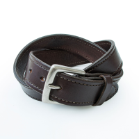 Jack Rivet Mens JR2011 Stamper Belt - Dull Nickel - Dark Brown 40W