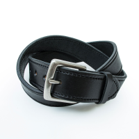Jack Rivet Mens JR2011 Stamper Belt - Dull Nickel - Black 44W