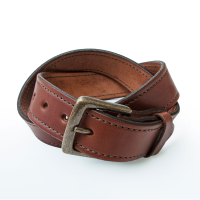 Jack Rivet Mens JR2012 Stamper Belt - Antique Brass - Chestnut 38W