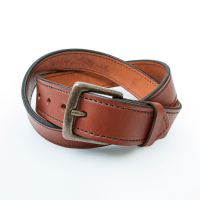 Jack Rivet Mens JR2012 Stamper Belt - Antique Brass - Medium Brown 40W