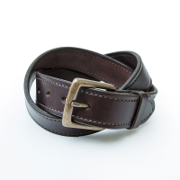 Jack Rivet Mens JR2012 Stamper Belt - Antique Brass - Dark Brown 42W