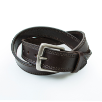 Jack Rivet Mens JR2014 Wagoner Belt - Dull Nickel - Dark Brown 36W