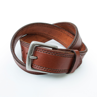 Jack Rivet Mens JR2014 Wagoner Belt - Dull Nickel - Medium Brown 32W
