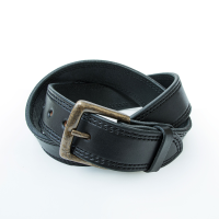 Jack Rivet Mens JR2015 Wagoner Belt - Antique Brass - Black 44W