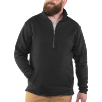 Jack Rivet Mens JR1006 1/2-Zip Lined Work Sweatshirt - Black Large Regular