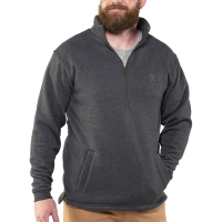Jack Rivet Mens JR1006 1/2-Zip Lined Work Sweatshirt - Charcoal Heather Large Regular