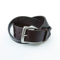 Jack Rivet Mens JR2008 Utah Belt - Dull Nickel - Dark Brown 44W