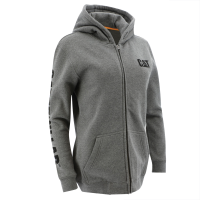 CAT  1050005 Women's Trademark Banner Full Zip Hoodie - Dark Heather Grey X-Small Regular