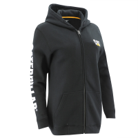CAT  1050005 Women's Trademark Banner Full Zip Hoodie - Black Medium Regular