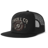 Troll Co. Men's TC1889 DHCM Wrencher Meshback Hat - Black One Size Fits All