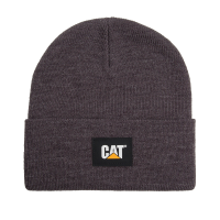 CAT Mens 1090026 Cat Label Cuff Beanie - Black/Gray One Size Fits All