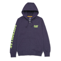 CAT  1050005 Women's Trademark Banner Full Zip Hoodie - Purple Velevet Heather X-Large Plus