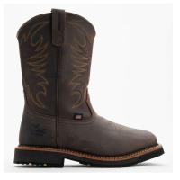 Thorogood  814-4337 Western Work Waterproof Crazy Horse Square Toe Wellington - Crazyhorse 10 EE