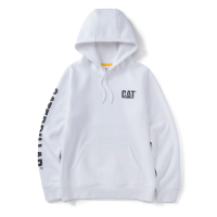 CAT  1050006 Women's Trademark Banner Pullover Hoodie - White 2X-Large Plus