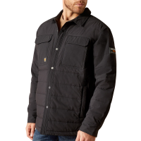 Ariat Mens 10052120 Rebar Cordura Ripstop Insulated Shirt Jacket - Black X-Large Regular
