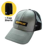 CAT Mens 8140003 Sweatshort / Cap Bundle - Olive Horizontal Logo X-Large