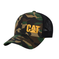 CAT Mens 1090007 Cat Trademark Trucker Hat - Woodland Camo One Size Fits All