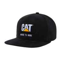 CAT Men's 1090068 Made To Work Flat Bill Cap - Black One Size Fits All
