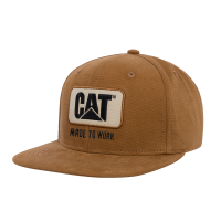 CAT Mens 1090068 Made To Work Flat Bill Cap - Bronze One Size Fits All