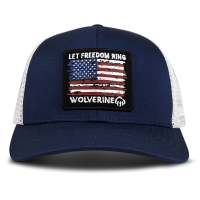 Wolverine Mens WVH9521 Let Freedom Ring Patch Trucker Cap - Navy One Size Fits All