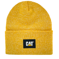 CAT Mens 1090026 Cat Label Cuff Beanie - Yellow / Cream One Size Fits All
