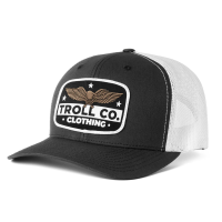 Troll Co. Mens TC1476 Closeout Beaut Curved Brim Meshback Hat - Charcoal/White One Size Fits All