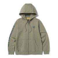 CAT  1050005 Women's Trademark Banner Full Zip Hoodie - Marshland Heather Large Regular
