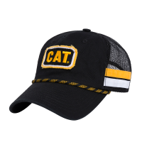 CAT Men's 1090078 Retro Patch Cap - Black One Size Fits All