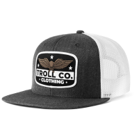 Troll Co. Mens TC1477 Closeout Beaut Mesh Snapback Hat - Heather Charcoal/White One Size Fits All