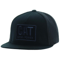 CAT Mens 1120245 Diesel Power Flat Bill Cap - Black/Black One Size Fits All