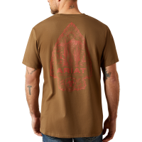 Ariat Men's 10065890 Stone Arrowhead T-Shirt - Teak Small Regular