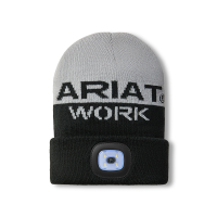 Ariat Men's 10064019 Headlight Beanie - Heather Grey / Black One Size Fits All