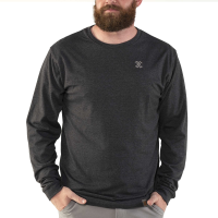 Jack Rivet Mens JR1009 Lined Long Sleeve T-Shirt - Charcoal Heather 2X-Large Tall