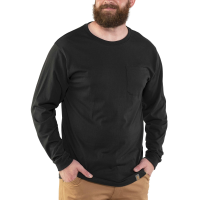 Jack Rivet Mens JR1011 Stockton Long Sleeve T-Shirt - Black X-Large Regular