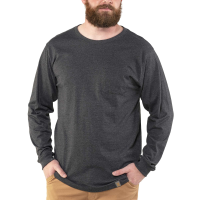 Jack Rivet Mens JR1011 Stockton Long Sleeve T-Shirt - Charcoal Heather Large Regular