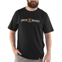 Jack Rivet Mens JR1012 Stockton Graphic Short Sleeve T-Shirt - Black X-Large Regular