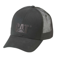 CAT Men's 1120062 Raised Logo Cap - Black One Size Fits All