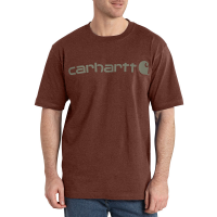 Carhartt Mens K195 Factory 2nd Short Sleeve Logo T-Shirt - Iron Ore Heather Large Regular